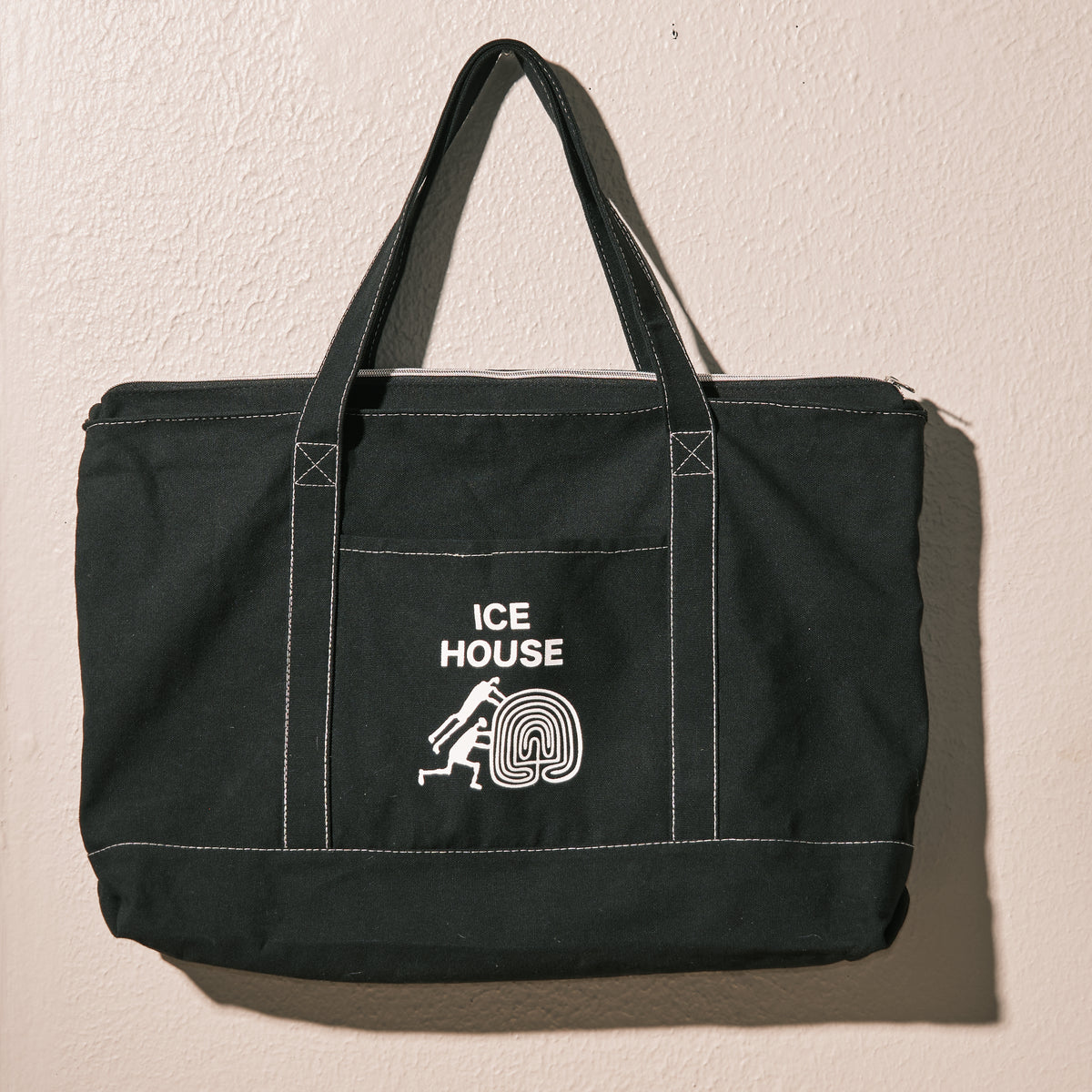Black Spiral Zippered Bag
